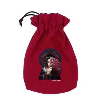 Anne Stokes Dice Pouch: Geisha Skull