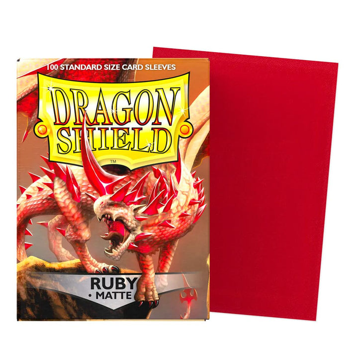 Dragon Shield - Standard Size Ruby Matte Sleeves (100)