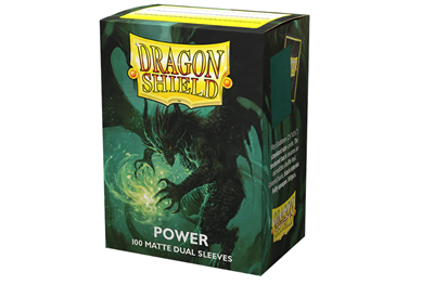 Dragon Shield Dual Matte Sleeves - Metallic Green / Power (100 Sleeves