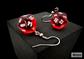 Chessex Hook Earrings Translucent Red Mini-Poly d20 Pair