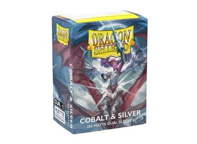 Dragon Shield Standard Matte Dual Sleeves - Cobalt & Silver (100 Bustin