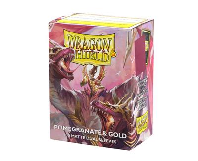 Dragon Shield Standard Matte Dual Sleeves Pomegranate & Gold