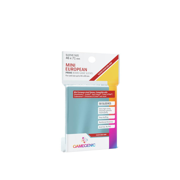 Gamegenic - PRIME Mini European-Sized Sleeves 46 x 71 mm - Clear (50 Sleeve