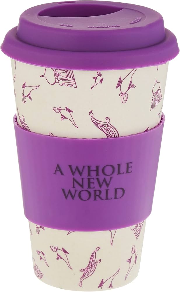 Disney -  Aladdin - Tazza in Bambù "A Whole New World" con Coperchio (420ml