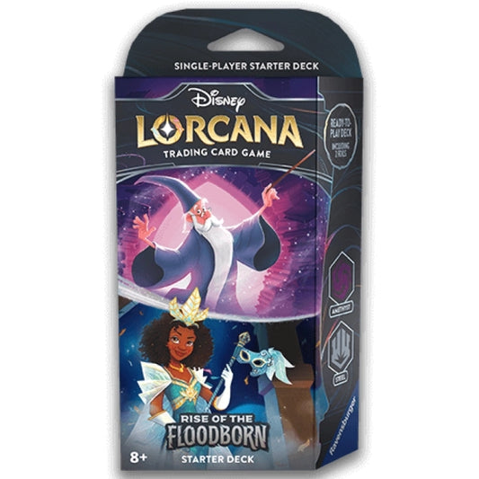 Disney Lorcana - Rise of The Floodborn Starter Deck Merlino + Tiana - Inglese