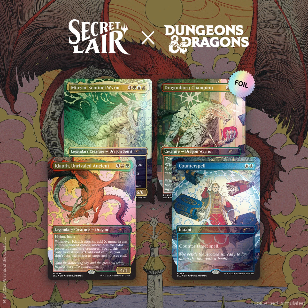 Magic The Gathering - Secret Lair Dungeons & Dragons - Whispers in Candlekee