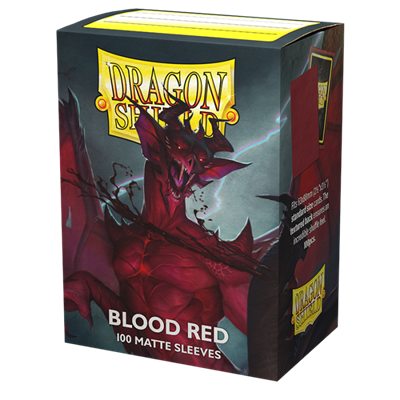 Dragon Shield Sleeves - Standard size - Matte Dual - Blood Red (100 Sleeves