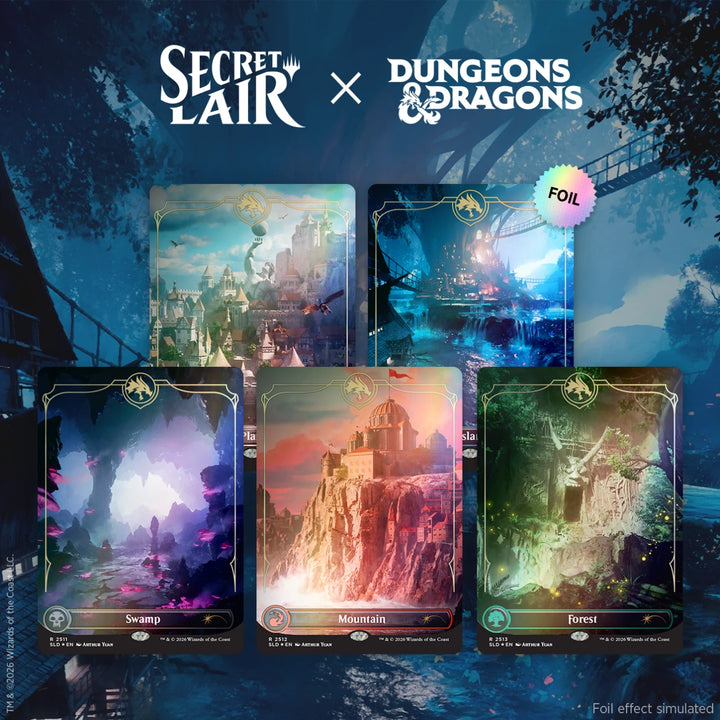 Magic The Gathering - Secret Lair Dungeons & Dragons - Lands of the Forgotten Realms FOIL (ENG)