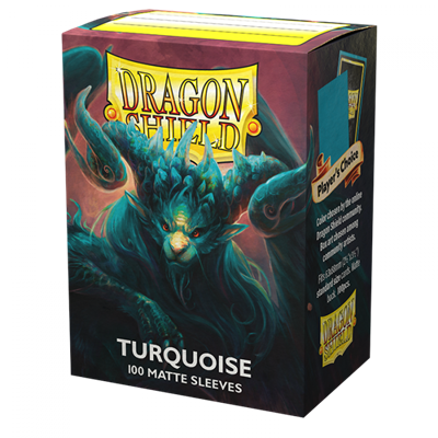Dragon Shield Standard Matte Sleeves - Turquoise 'Atebeck' (100 Bustine