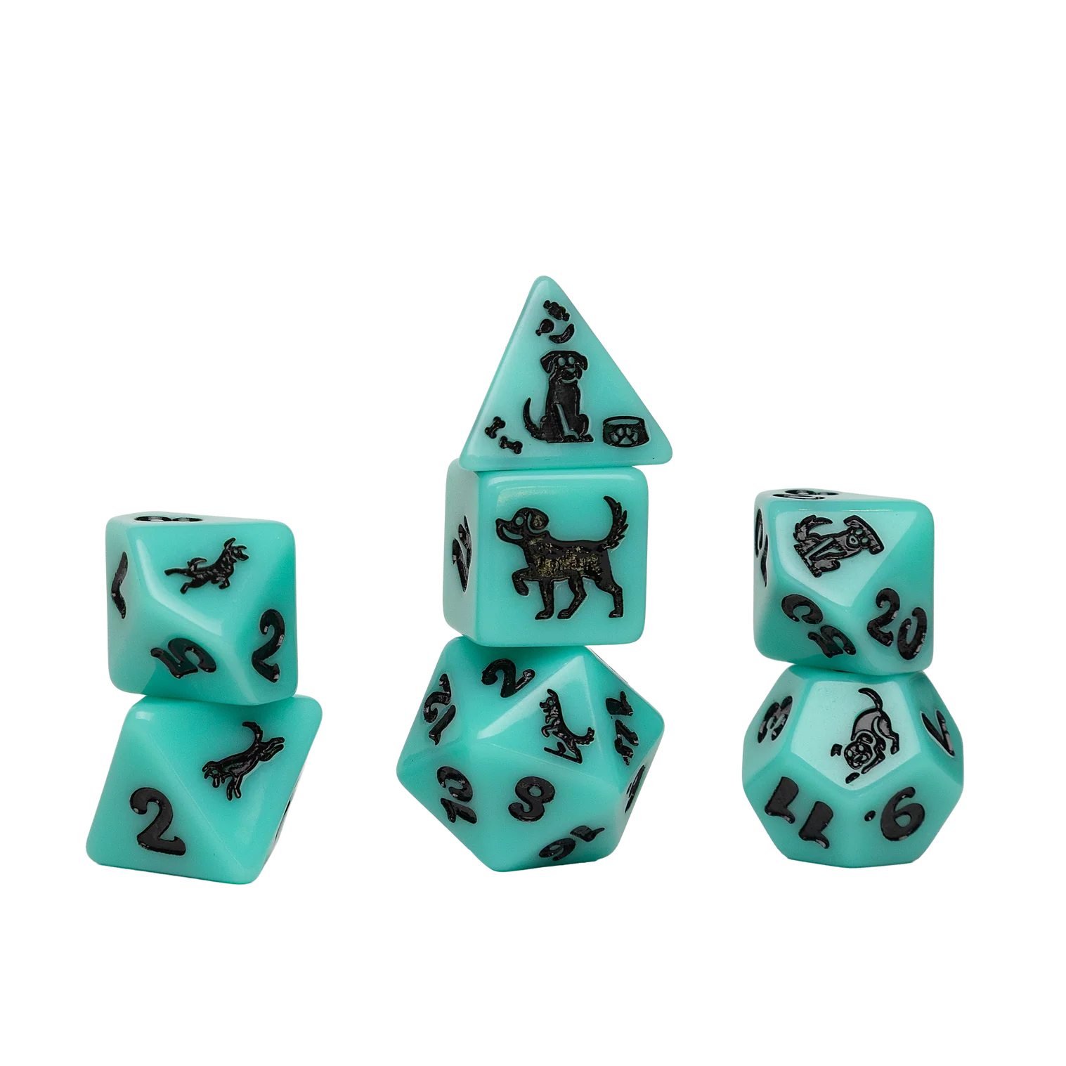Sirius Dice - Animal Series - Seafoam Shepard Polyhedral Dice Set