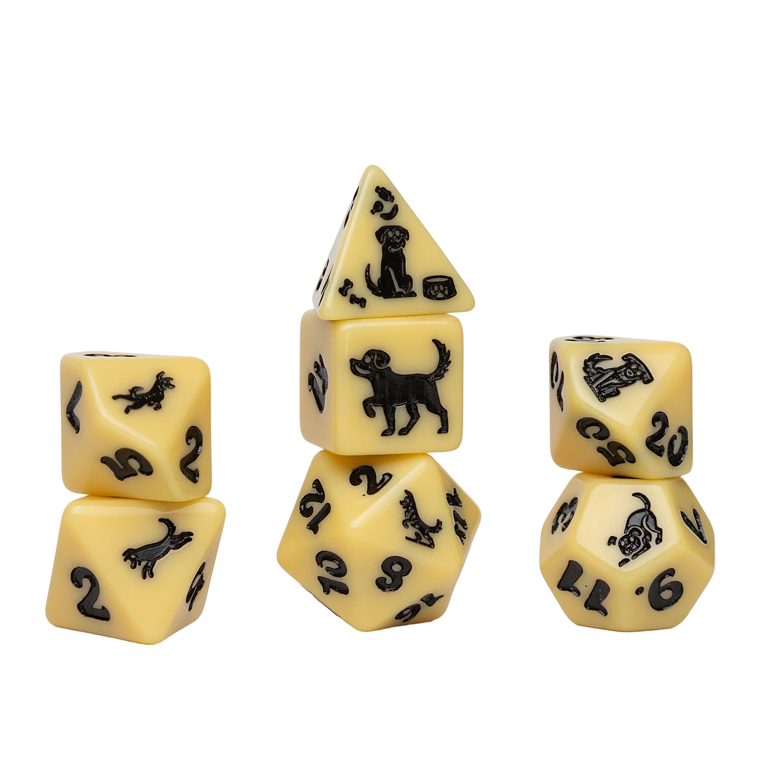 Sirius Dice - Animal Series - Golden Pup Polyhedral Dice Set