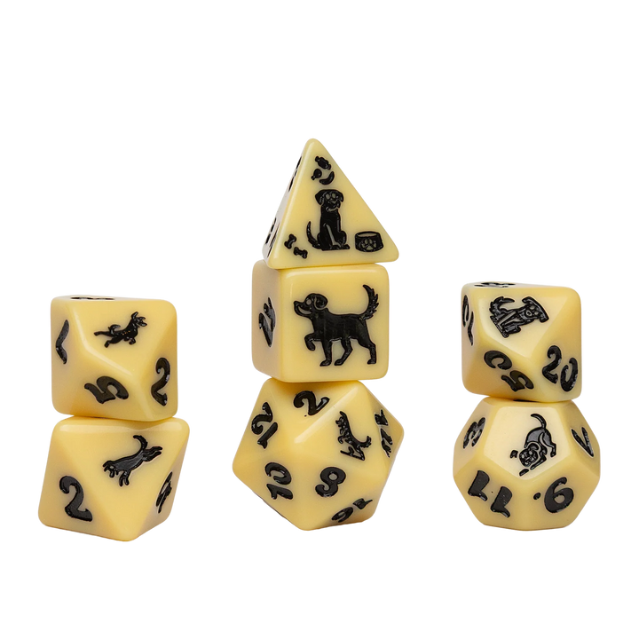 Sirius Dice - Animal Series - Golden Pup Polyhedral Dice Set