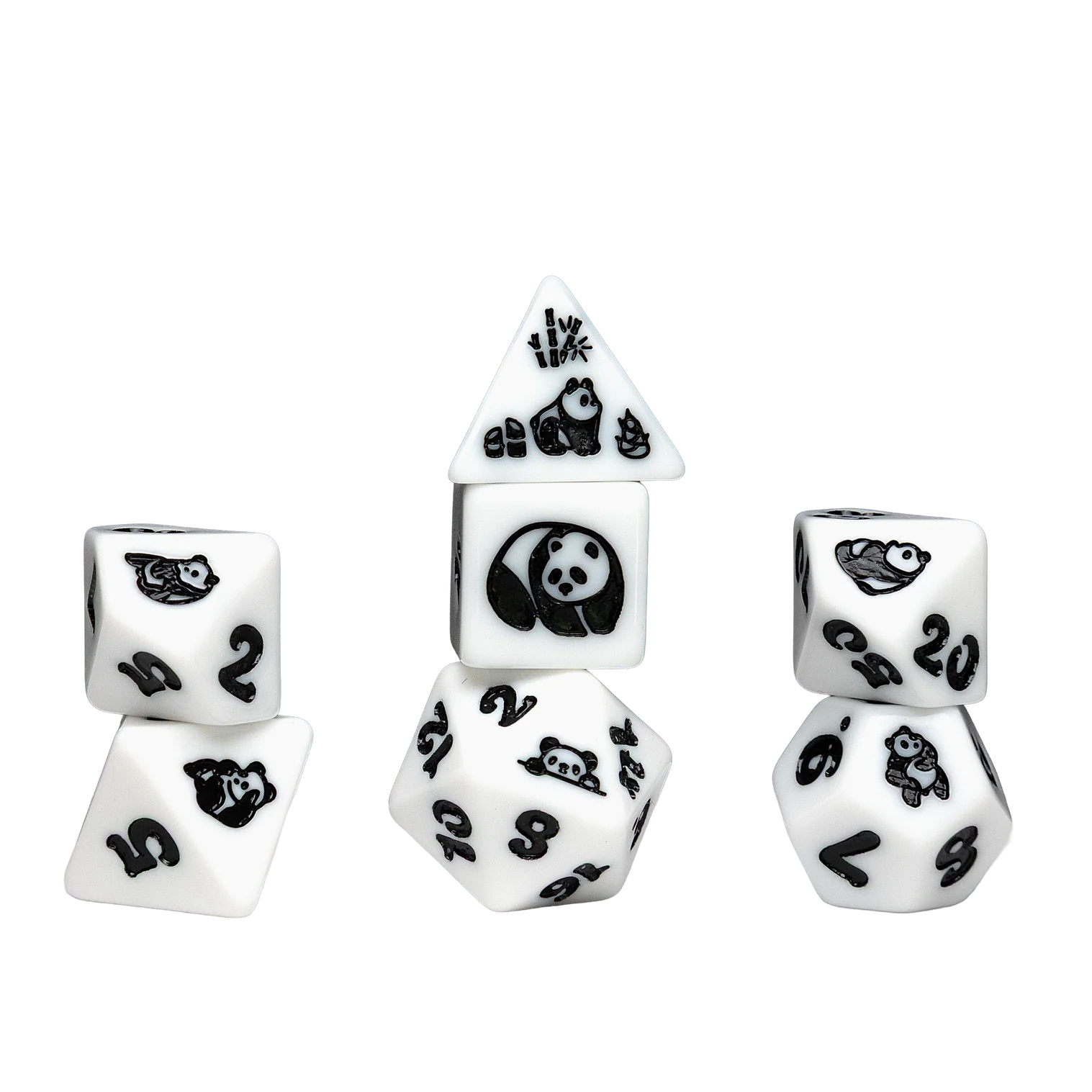 Sirius Dice - Animal Series - Moon Panda Polyhedral Dice Set