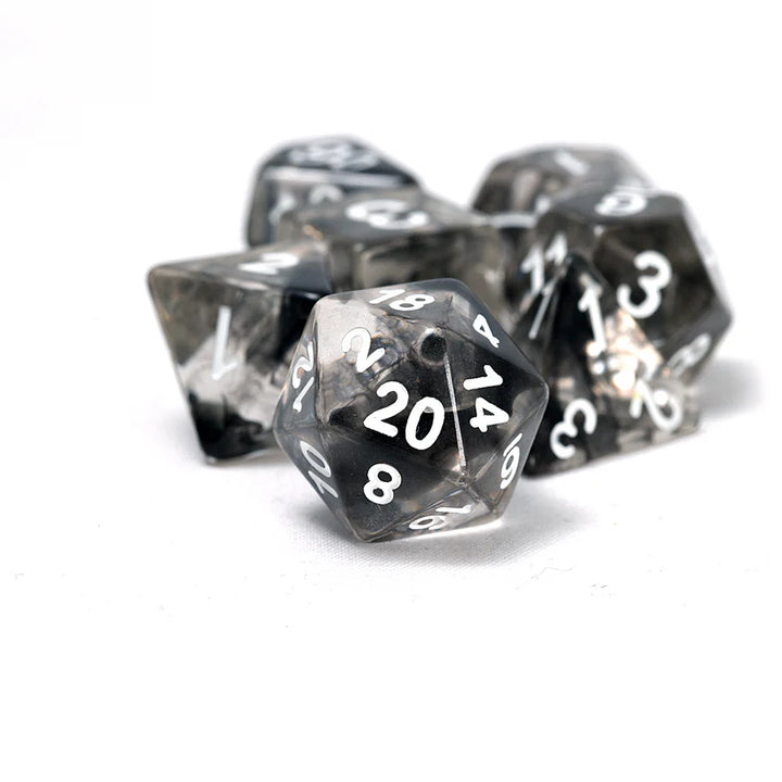 Sirius Dice - Black Cloud Translucent Resin