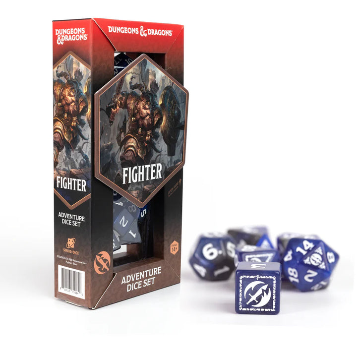 Sirius Dice - D&D Adventure Dice - Fighter: Blue
