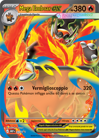 Pokemon - Collezione Mega Emboar-EX, Mega Feraligator-EX e Mega Meganium-Ex - Ascesa eroica (IT)