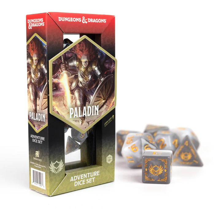 D&D Adventure Dice - Paladin: White / Grey