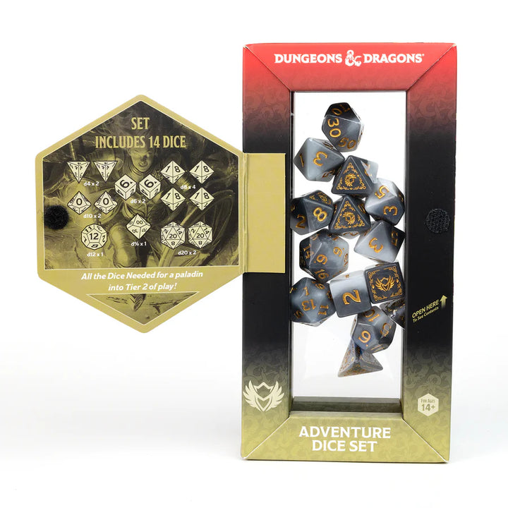 D&D Adventure Dice - Paladin: White / Grey