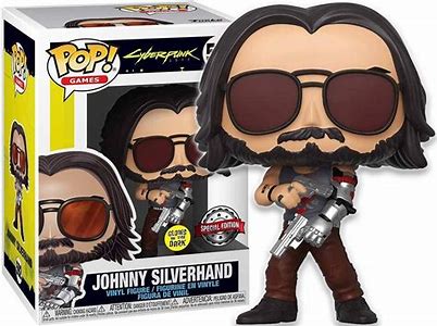 FUNKO POP! Cyberpunk 2077 POP! Games Vinyl Figure Johnny Silverhand GITD Special Edition 9