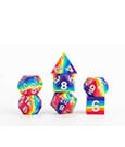 FanRoll - Dice Set - Sharp Edge Silicone Rainbow